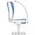 Aria Medium Back Black Modern Leather Armchair With Chrome Arms and Chrome Base AH1 Feature - Seat Recline