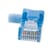 C2G Cat6 Booted Unshielded (UTP) Network Patch Cable - Patch cable - RJ-45 (M) to RJ-45 (M) - 30 cm - UTP - CAT 6 - molded, snagless, stranded - blue