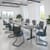 Elev8 Touch radial end boardroom table 2400mm x 1000mm - white frame, oak top