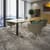Elev8 Touch radial end boardroom table 2400mm x 1000mm - white frame, oak top