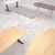Elev8 Touch radial end boardroom table 2400mm x 1000mm - white frame, oak top