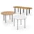 Circular white radial leg meeting table 1200mm - white