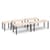Rectangular black radial leg meeting table 1600mm x 800mm - white