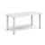 Rectangular white radial leg meeting table 1600mm x 800mm - white