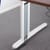 TR10 deluxe left hand ergonomic desk 1400mm - silver frame, white top