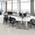 TR10 deluxe left hand ergonomic desk 1600mm - silver frame, oak top