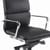 Aria C Medium Back Designer Leather Arm Chair Black CM2: Zoom In - Seat