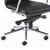 Aria C Medium Back Designer Leather Arm Chair Black CM2: Zoom In - Base