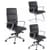 Aria C Medium Back Designer Leather Arm Chair Black CM2: Range