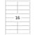 Q-Connect Multi-Purpose Labels 99.1x34mm 16 per A4 Sheet Die Cut (100 Labels) HuntOffice.co.uk
