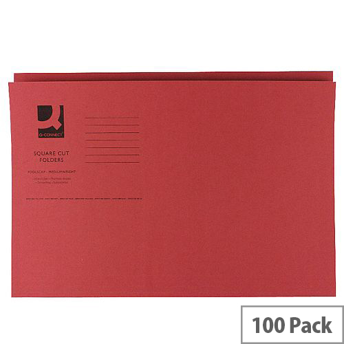 Q-Connect Red Square Cut Folder