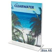 A5 Table Sign Holder Portrait Double Sided Deflecto