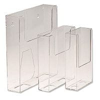 Deflecto Leaflet Holder Size DL 1/3 of A4 Portrait Clear Ref 76001