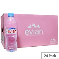 Evian Natural Mineral Still Water Recyclable Bottle Pack of 24