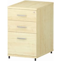 Impulse Desk High 600mm Deep Pedestal Maple