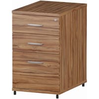 Impulse Desk High 600mm Deep Pedestal Walnut