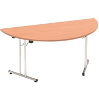 Impulse Semi-Circular Folding Table Beech W1600xD800mm