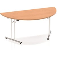 Impulse Semi-Circular Folding Table Oak W1600xD800mm