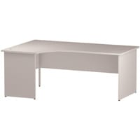 Impulse L-Shaped Corner Left Hand Panel End Office Desk White W1800mm