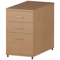 Impulse Desk High 800mm Deep Pedestal Oak