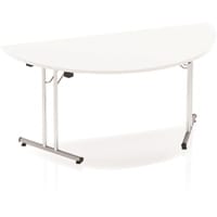 Impulse Semi-Circular Folding Table WhiteW1600xD800mm