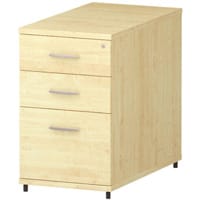 Impulse Desk High 800mm Deep Pedestal Maple