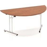 Impulse Semi-Circular Folding Table Walnut W1600xD800mm