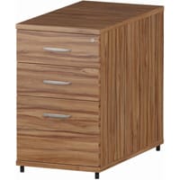 Impulse Desk High 800mm Deep Pedestal Walnut
