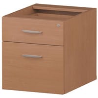 Impulse 2 Drawer Fixed Desk Pedestal Beech