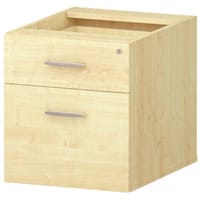 Impulse 2 Drawer Fixed Desk Pedestal Maple
