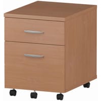 Impulse 2 Drawer Mobile Desk Pedestal Beech