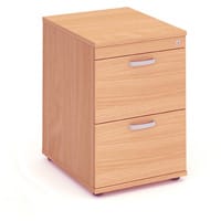 Impulse 2 Drawer Filing Cabinet WxDxH 500x600x800mm Beech
