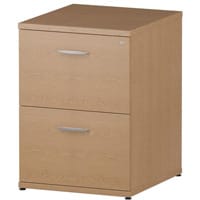 Impulse 2 Drawer Filing Cabinet WxDxH 500x600x800mm Oak