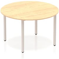 Impulse Modular Circular Table Maple with Silver Box Frame D1200mm