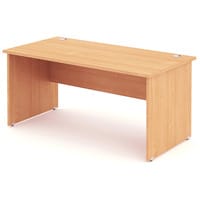 Impulse Rectangular Panel End Office Desk Beech W1600xD800mm