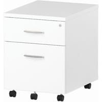 Impulse 2 Drawer Mobile Desk Pedestal White