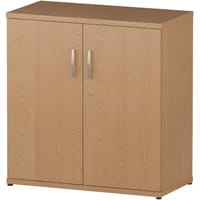 Impulse Low Cupboard With 1 Shelf (2 Shelving Compartments) H800xD400xW800mm Oak