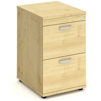 Impulse 2 Drawer Filing Cabinet WxDxH 500x600x800mm Maple