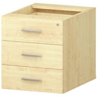 Impulse 3 Drawer Fixed Desk Pedestal Maple