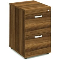 Impulse 2 Drawer Filing Cabinet WxDxH 500x600x800mm Walnut
