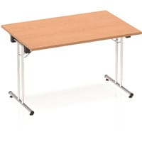 Impulse Rectangular Folding Table Oak W1200xD800mm