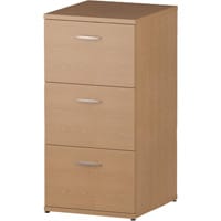 Impulse 3 Drawer Filing Cabinet WxDxH 500x600x1125mm Oak