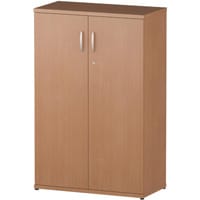 Impulse Medium Cupboard With 2 Shelves (3 Shelving Compartments) H1200xD400xW800mm Beech