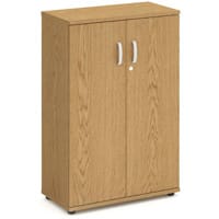 Impulse Medium Cupboard With 2 Shelves (3 Shelving Compartments) H1200xD400xW800mm Oak