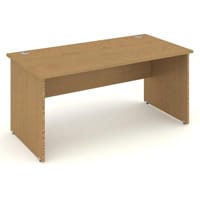 Impulse Rectangular Office Desk W1800xD800xH730mm Panel End Legs Oak