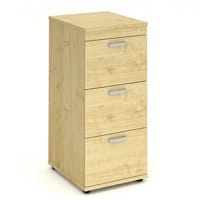 Impulse 3 Drawer Filing Cabinet WxDxH 500x600x1125mm Maple