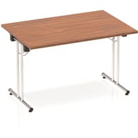 Impulse Rectangular Folding Table Walnut W1200xD800mm