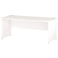 Impulse Rectangular Office Desk W1800xD800xH730mm Panel End Legs White