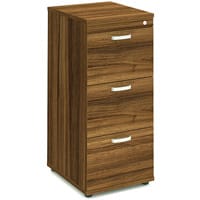 Impulse 3 Drawer Filing Cabinet WxDxH 500x600x1125mm Walnut