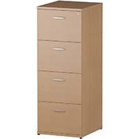 Impulse 4 Drawer Filing Cabinet WxDxH 500x600x1445mm Oak